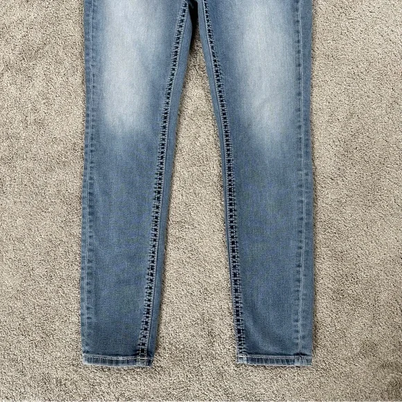 Miss Me Women’s Hailey Skinny Jeans Low Rise Embellished in Medium Wash 29 - Picture 4 of 16